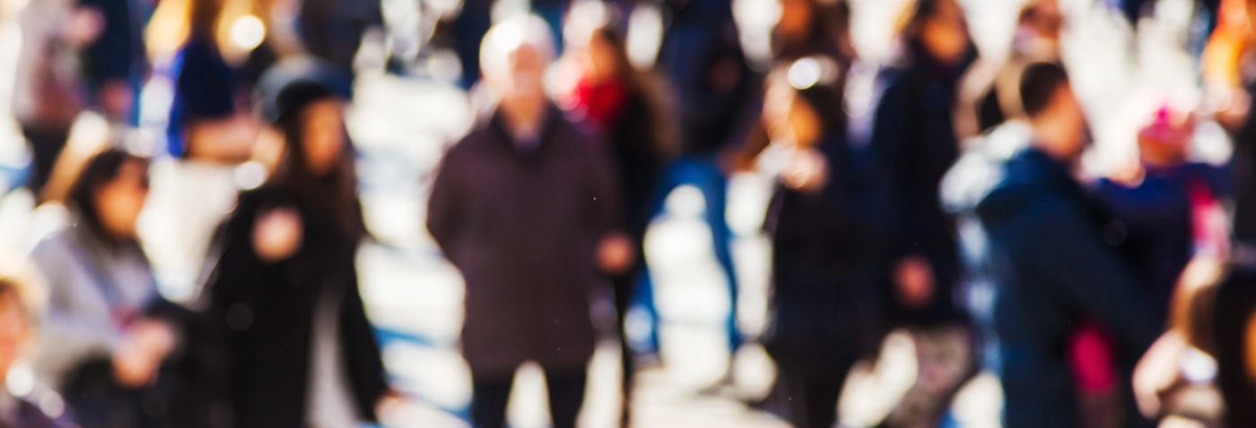 crowd walking Cleveland