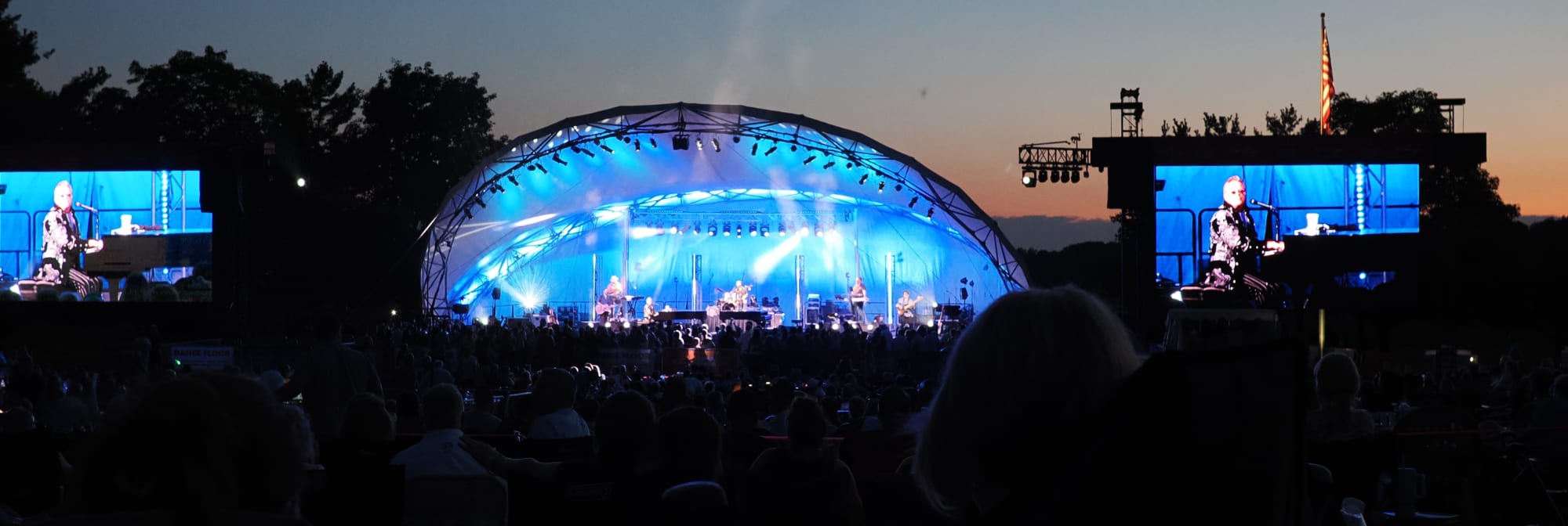 outdoor concert venue at sunset Cleveland